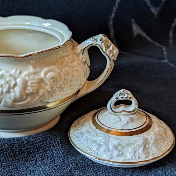 Vintage Crown Ducal Florentine Gold Band 2057 Fine China 51-Piece Set - Picture 14 of 16